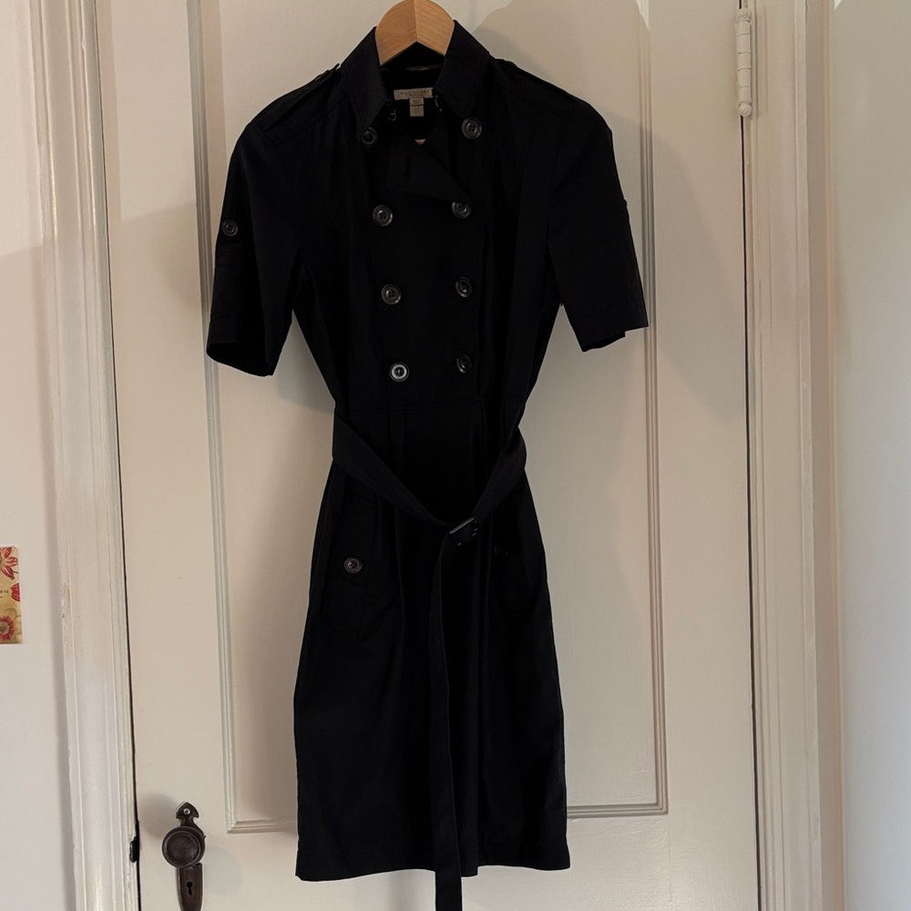 Burberry Brit Black Trench Double-Breasted Mini Dress size US 4 - Picture 3 of 14